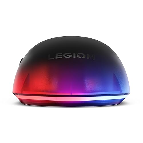 Lenovo Legion M410 Wireless RGB Gaming Mouse – 6 Button Palm Grip Mouse with 16,000 DPI, 53 Hour Rechargeable Battery, 2-Zone RGB Lighting, NVIDIA Reflex Compatible Medium | Right Handed M410 Translucent