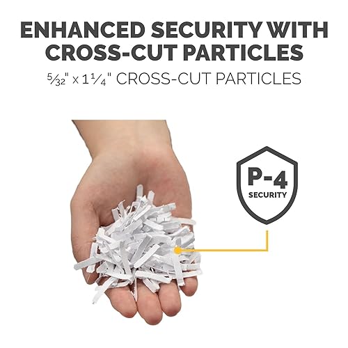Fellowes LX85 10-Sheet, P4 Cross-Cut Home Office Paper Shredder with SafeSense