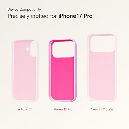 Beats iPhone 17 Pro Kickstand Case with MagSafe & Camera Control, Built in Stand & Lanyard, Matte Finish with Microfibre Lining – Pebble Pink iPhone 17 Pro Kickstand Pebble Pink