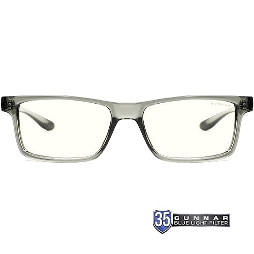 Gunnar - Blue Light Reading Glasses - Blocks 65% Blue Light - Vertex +2.5 Power Gray Crystal, Clear Tint