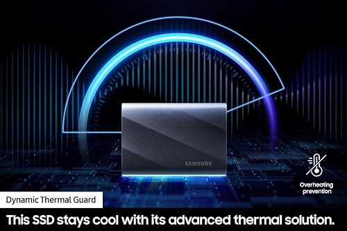 Samsung - T9 Portable SSD 4TB, Up To 2, 000MB/s, USB 3.2 Gen2 - Black