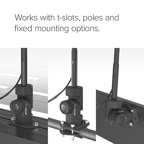 weBoost Overland Mount and Hardware for Drive Reach Overland, OTR, and RV Outside Antennas | Folds Down for Storage | T-Slot, Pole, and Fixed Mounting Options | Made in The USA | Model 311248