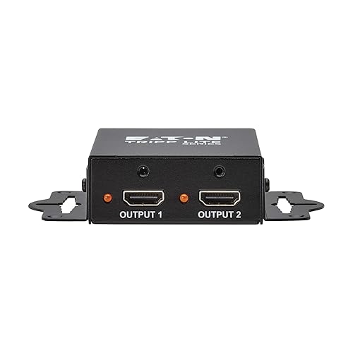 Tripp Lite Series 2-Port HDMI Splitter, 8K@60Hz, 1 in 2 Out, Mirror/Duplicate Only, Multi-Resolution Support, Mounting Kit, International Power Adapter, Plug-and-Play, 1-Year Warranty (B118-002-8K)