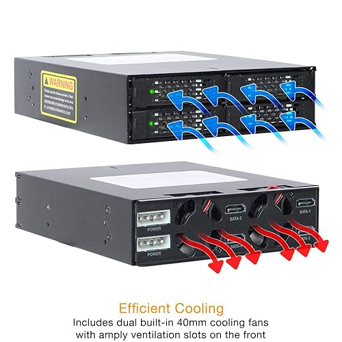 ICY DOCK Full Metal 4 x 2.5 SAS/SATA HDD/SSD Mobile Rack Enclosure for 5.25 Bay | ToughArmor MB994SP-4S