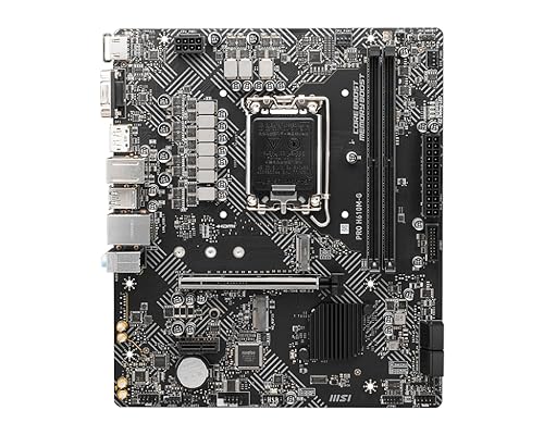 MSI PRO H610M-G ProSeries Motherboard (Support 14th/13th/12th Gen Intel Processors, LGA 1700, DDR5, PCIe 4, 1Gbps LAN, M.2, SATA 6G, USB 3.2 Gen1, mATX)