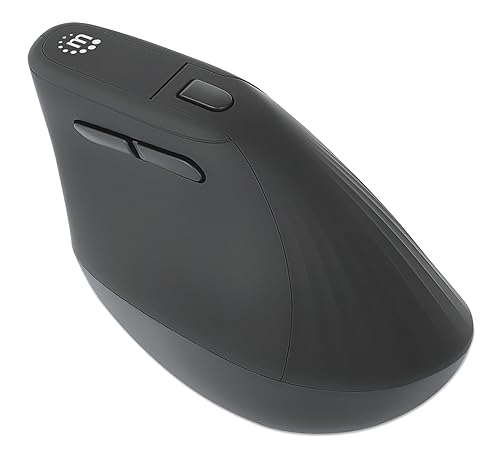 MANHATTAN Ergonomic Vertical Wireless Mouse USB-A Black