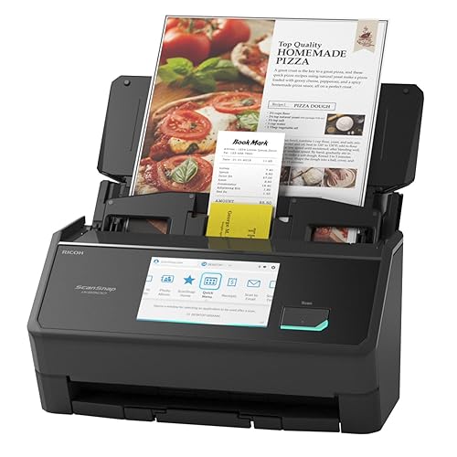 ScanSnap iX2500 Wireless or USB High-Speed Cloud Enabled Document, Photo & Receipt Scanner with Large Touchscreen and 100 Page Auto Document Feeder for Mac or PC, Black ScanSnap iX2500 Black