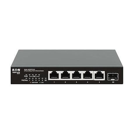 Tripp Lite 2.5 Gbps 5-Port Desktop Unmanaged Gigabit Ethernet Network Switch with PoE+, 70W, Metal Enclosure, Plug-and-Play, TAA Compliant, Wall Mount Option, Status LEDs, 3-Year Warranty (NG5POE-M2) 2.5 Gbps / PoE+ 5-Ports