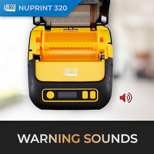 ADESSO 3 80mm Portable Bluetooth Thermal Printer - High-Speed 90mm/s, Compatible with Android, iOS, Windows - Anti-Drop, Shockproof, Water-Resistant NuPrint 320B