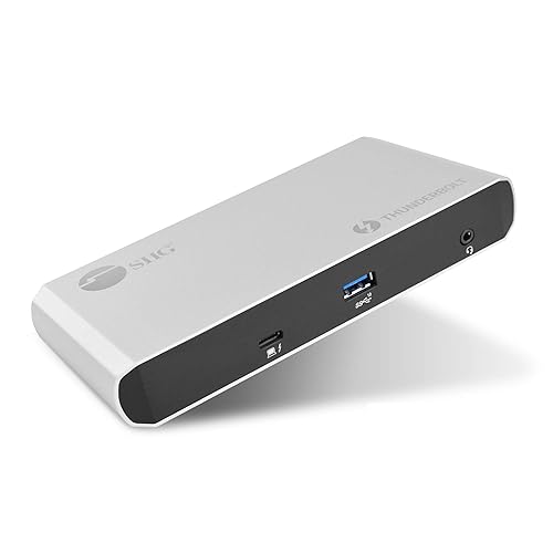 SIIG Thunderbolt 3 or USB C Dual 4K Display Docking Station with 60W PD- Titan Ridge (2X DP 1.2, 1x USB-A/2x USB-C 10Gbps, 2X USB-A 5Gbps, Ethernet) for Windows&Mac M1/M2/M3 Pro/Max (JU-DK0C11-S1)