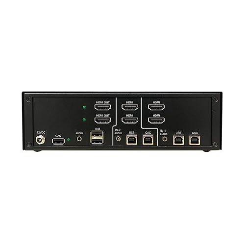 Tripp Lite Secure KVM Switch, 2-Port HDMI, United States Government NIAP-Certified PP4.0 Security, Common Access Card (CAC) Port, 4K @ 60Hz Quality, TAA Compliant, 3-Year Warranty (B002-H2AC2-N4) HDMI 2-Port CAC Port