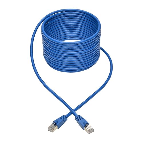 Tripp Lite N262-020-BL Cat6a Snagless Shielded STP Patch Cable 10G-Certified, PoE, Blue M/M 20' 20' Blue 20ft. 20 ft.