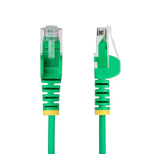 StarTech.com 2ft Green Slim CAT6 Ethernet Cable, Snagless RJ45, LSZH, 28AWG Pure Bare Copper, Slim Network Patch Cable/Cord