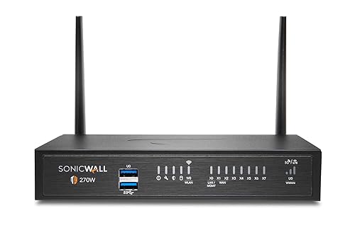 Sonicwall TZ270W Total Secure - 1YR Advanced Edition (02-SSC-6850) | TZ270W Wireless Network Security Appliance with 1 Year Advanced Protection Service Suite | Next-Generation Firewall