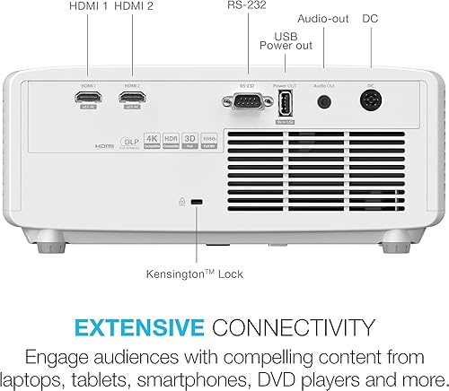 Optoma HZ40HDR Compact Laser Home Theater and Gaming Projector, 1080p HD with 4K HDR Input, High Bright 4,000 Lumens HZ40HDR (Latest, Long Throw, Laser, 4000 Lm)