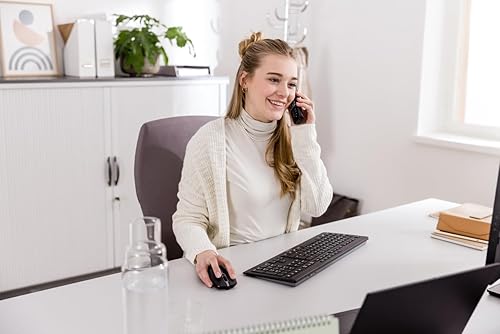 CHERRY Stream Desktop Recharge Keyboard and Mouse Wireless Combo (Black)