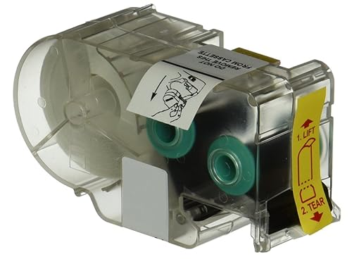 Panduit T075X000C1C-BK P1 Cassette Continuous Tape Label, Nylon Cloth, Black/White Black on White 0.75 Width