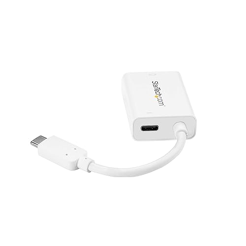 StarTech.com USB C to HDMI 2.0 Adapter with Power Delivery - 4K 60Hz USB Type-C to HDMI Display Video Converter - 60W PD Pass-Through Charging Port - Thunderbolt 3 Compatible - White (CDP2HDUCPW)