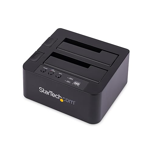 StarTech.com Dual Bay USB 3.0/ eSATA Hard Drive Duplicator Dock For 2.5 & 3.5 SATA SSD HDD With UASP (6Gbps) - Standalone Docking Station (SDOCK2U33RE)