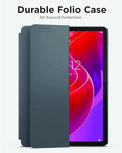 Lenovo Folio Case for Tab M11 - Tablet Protector with Built in Pen Holder, Security Band & Convertible Stand - Luna Grey