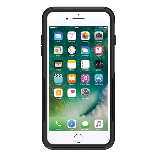 OtterBox iPhone 8 PLUS & iPhone 7 PLUS (ONLY) Commuter Series Case - BLACK, Slim & Tough, Pocket-Friendly, with Port Protection Case BLACK Standard Packaging