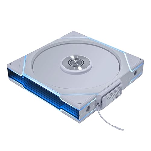 Lian Li UNI Fan TL - Wireless 140 - Single Pack (Reverse Blade) - 2.4 GHz Wireless Signal ARGB Control - Dual-Zone Lighting - FDB - 140mm - Controller NOT Included & Required - White (14RTL1W1W) 1 x 140mm Reverse White