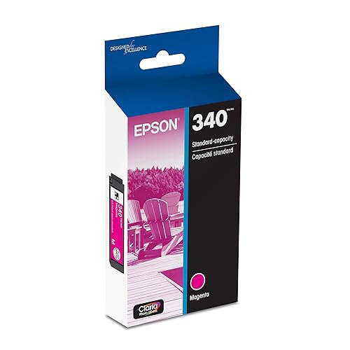 EPSON 340 Claria Photo HD Ink Standard Capacity Magenta Cartridge (T340320-S) Works with Expression Photo XP-8800