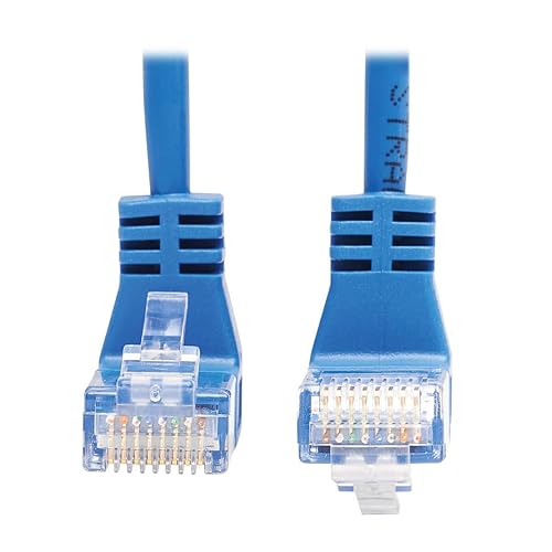 Tripp Lite Up/Down Angle Cat6 Ethernet Cable, Gigabit Molded Slim UTP Network Patch Cable, Blue, 2 ft. (N204-S02-BL-UD) Up/Down Angle 2-ft.