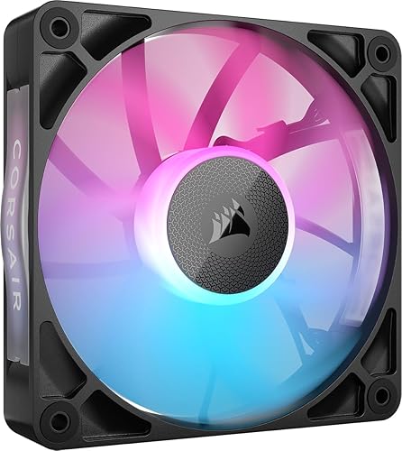 CORSAIR iCUE Link RX120 RGB 120mm PWM Fan - Magnetic Dome Bearing - Single Fan - Black RGB 1 x 120mm Black