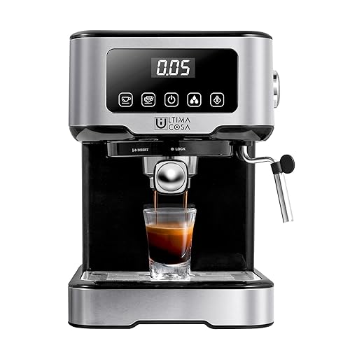 Espresso Machine 15 Bar, Ultima Cosa Espresso and Cappuccino Machine with Foaming Milk Frother, Digital Touch Screen Coffee Machine with Removable Water Tank