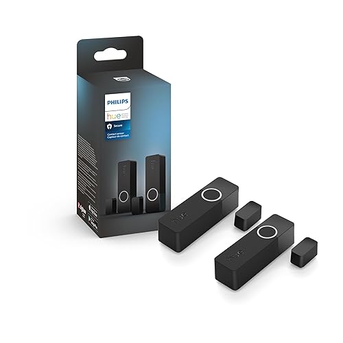 Philips Hue Secure Smart Contact Sensor, Black - 2 Pack - Made for Indoor Doors and Windows - Requires Hue Bridge - Works with The Hue App
