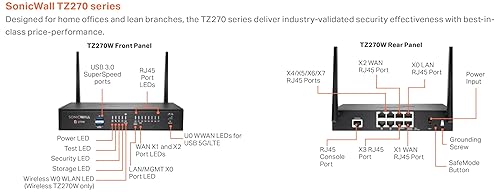 SonicWall TZ270W TradeUp (03-SSC-3002) | 3YR Advanced Protection Security Suite and 1 YR Cloud Secure Edge - Secure Internet Access (Basic-10 Users) and Secure Private Access (Advanced-3 Users) 3 Year 3YR Advanced Protection & 1YR Cloud Secure Edge