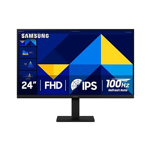Samsung 24 inch FHD Monitor (1920x1080) with 100 Hz Refresh Rate, IPS Panel, 5 ms, Game Mode, Super Slim Design, Tilt Adjustment- LS24D304GANXZA (Amazon Exclusive 2025 Model) 24-inch