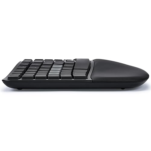 KINESIS mWave Ergonomic Keyboard for PC (Black) | Mechanical Switches | Bluetooth & USB | Programmable | Backlit | Windows Modifier & Hot Keys Windows (Black)