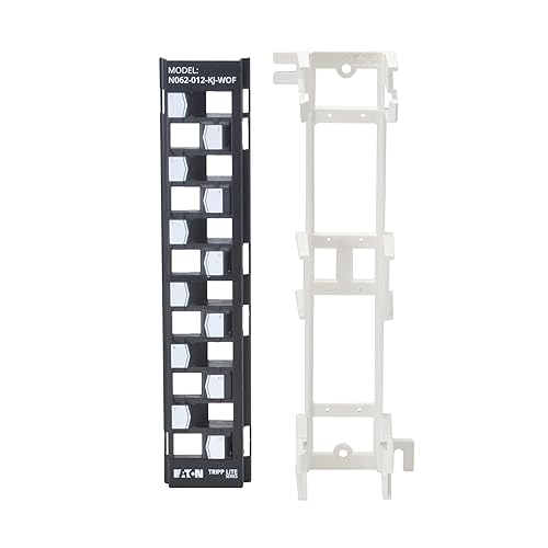 Eaton Tripp Lite 12-Port Wall-Mount Patch Panel for UTP Keystone Jacks, Offset Ports, Vertical or Horizontal Installation, TAA Compliant, Lifetime Manufacturer's Warranty (N062-012-KJ-WOF)