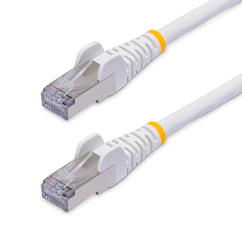 StarTech.com 6in White CAT8 Ethernet Cable, Snagless RJ45, 25G/40G, 2000MHz, 100W PoE++, S/FTP, 26AWG Pure Bare Copper, LSZH