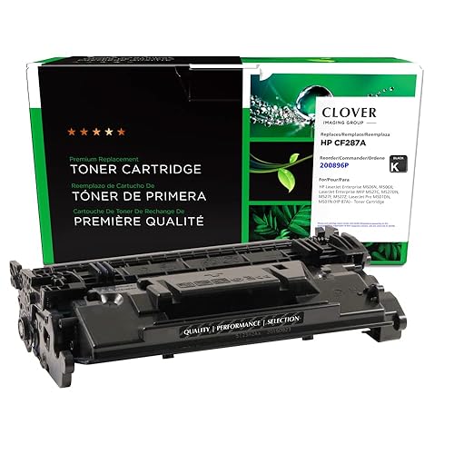 Clover 200896P Remanufactured HP87A Toner Cartridge, Black, 9,000 Pages, Compatible with HP LaserJet Enterprise M506X, M527C, M527DN, M527F, M527Z, Pro M501, Premium Performance and Quality