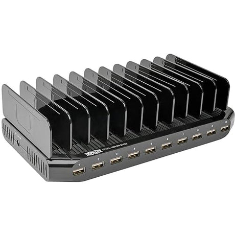 10-Port USB Charging Station with Adjustable Storage, 12V 8A (96W) USB Charger O