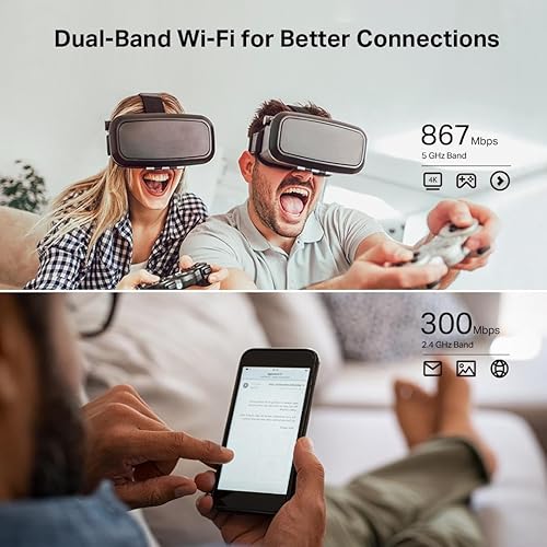 TP-Link AC1200 WiFi Router (Archer A54) - Dual Band Wireless Internet Router, 4 x 10/100 Mbps Fast Ethernet Ports, EasyMesh Compatible, Support Guest WiFi, Access Point Mode, IPv6 & Parental Controls