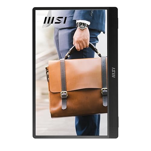 MSI PRO MP161 E2U 16 Class Full HD LED Monitor - 16:9 - Black, Metal Silver