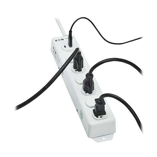 Tripp Lite Eaton Medical Hospital Power Strip with 2 USB Charging Ports, 6 Outlets + 15ft Cord, UL 1363 Certified Power Strip, Wall & Under-Desk Mount, Lifetime Manufacturer's Warranty (PS-615-HGUSB) 6 Outlets / 15 Foot Cord