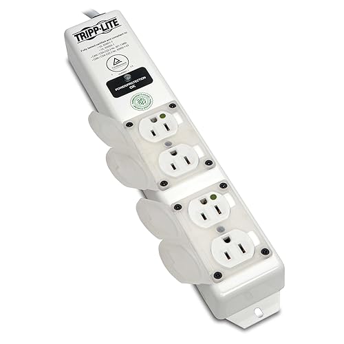Tripp Lite Medical-Grade Surge Protector Power Strip, 4 Hospital-Grade Outlets, 6' Cord, for Patient-Care Vicinity- UL60601-1 4 Outlets, 6ft Cord