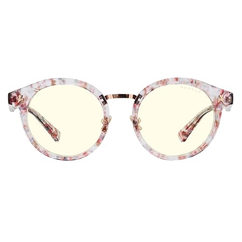 Gunnar Unisex's Flower Power Blue Light Blocking Glasses, Pretty in Pink, 51mm