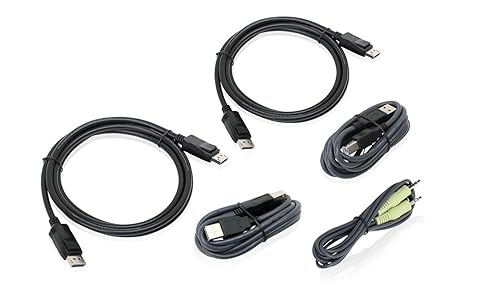 IOGEAR Dual View DisplayPort, USB KVM Cable Kit with Audio (TAA), 6-Foot G2L9202UTAA3 Dual View DisplayPort1