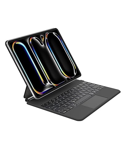 Belkin Pro Keyboard Case w/Magnetic Stand, Backlit Bluetooth Keyboard, Multi-Gesture Controls, Magnetic Apple Pencil Storage Compatibility, & Multimedia Keys for iPad Pro 13 (M4) - Black