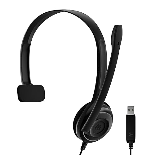 Sennheiser 504196 PC 7 USB - Mono USB Headset for PC and MAC, Black