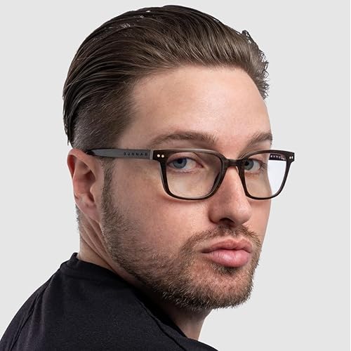 Gunnar Unisex's Muir Blue Light Blocking Glasses, Ebony, 50mm