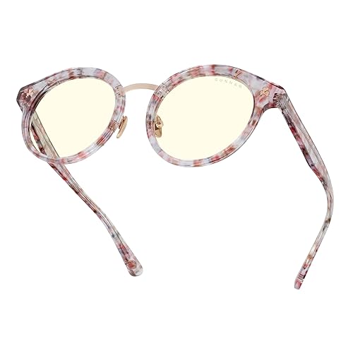 Gunnar Unisex's Flower Power Blue Light Blocking Glasses, Pretty in Pink, 51mm