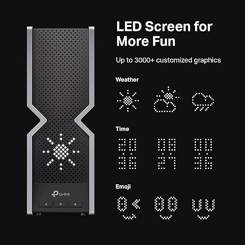 TP-Link Tri-Band BE19000 WiFi 7 Router (Archer BE800) - 12-Stream 19 Gbps, 2 × 10G + 4 × 2.5G Ports, LED Screen, 8 High-Performance Antennas, VPN, Easy Mesh, 4×4 MU-MIMO, HomeShield, Private IoT Wi-Fi 7 | BE19000, 2 × 10G + 4 × 2.5G Ports