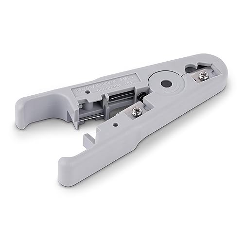 StarTech.com Network Cable Stripper and Cutter, Professional Wire Stripper for UTP/FTP/STP/Coax Cables, Rotary Wire Stripping and Cutting Tool